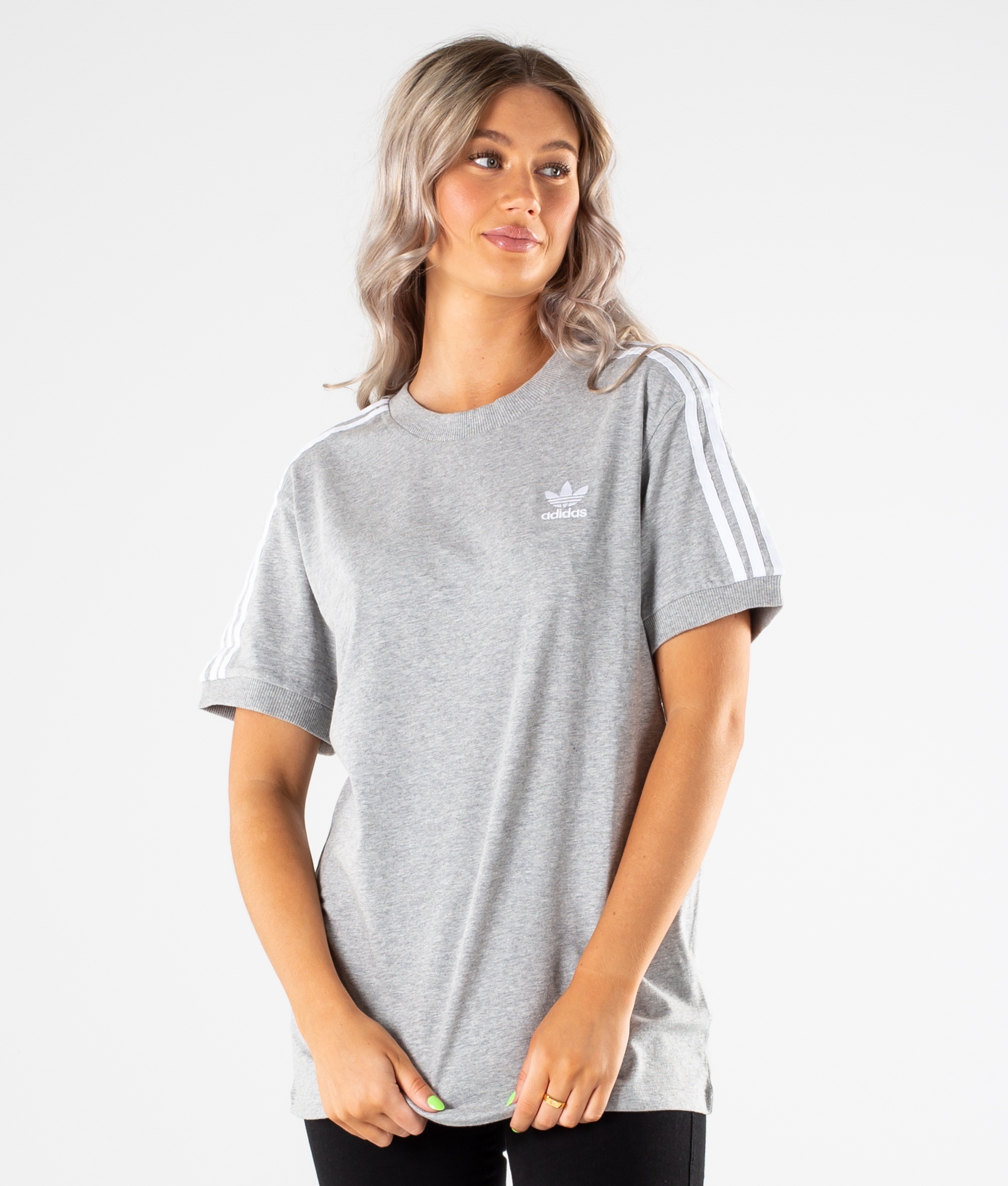Adidas Originals 3 Stripes T-shirt Medium Grey Heather - Ridestore.com