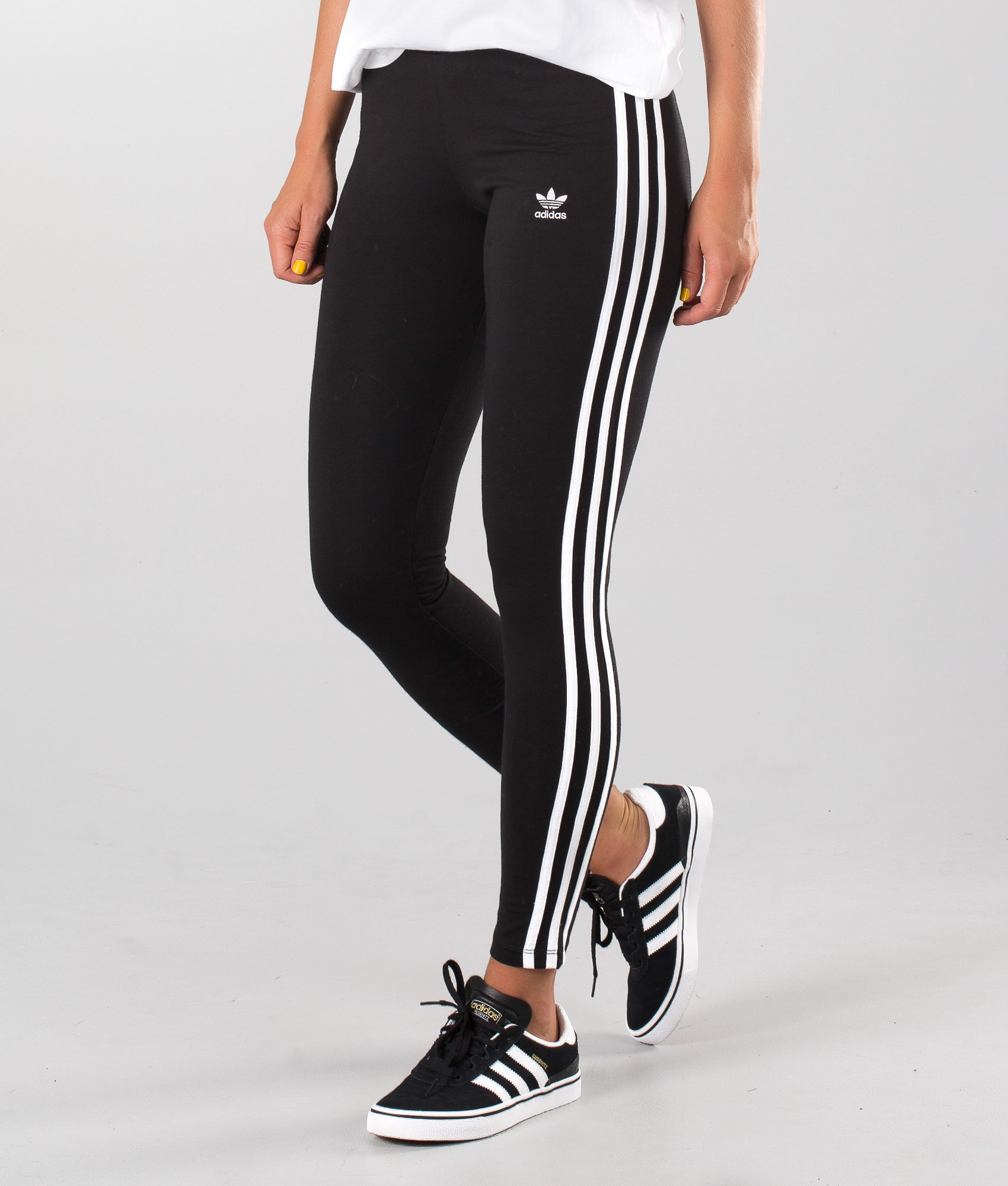 شيبس شوكلت Adidas Originals 3-Stripes Leggings Black شيبس شوكلت