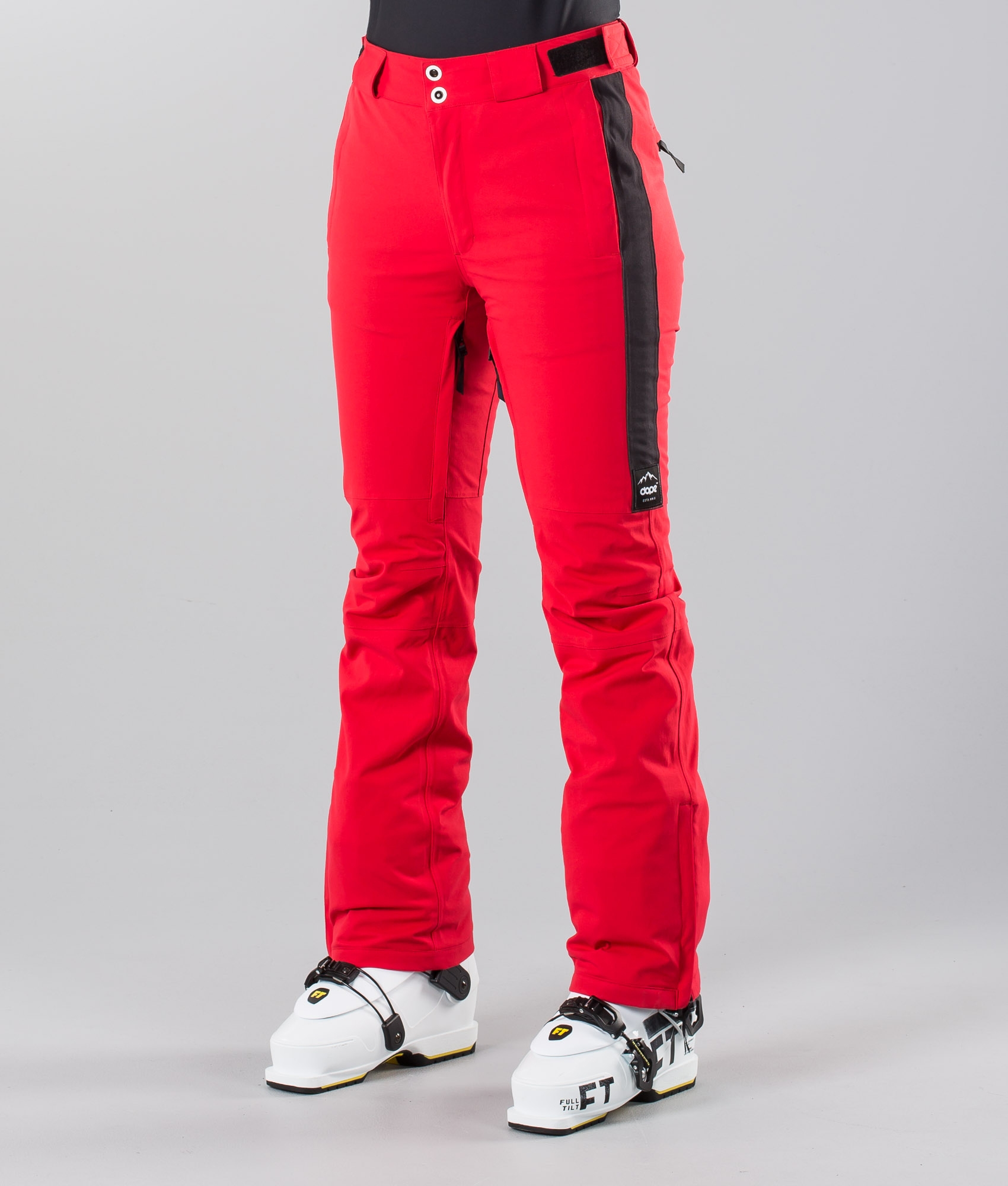 red ski pants