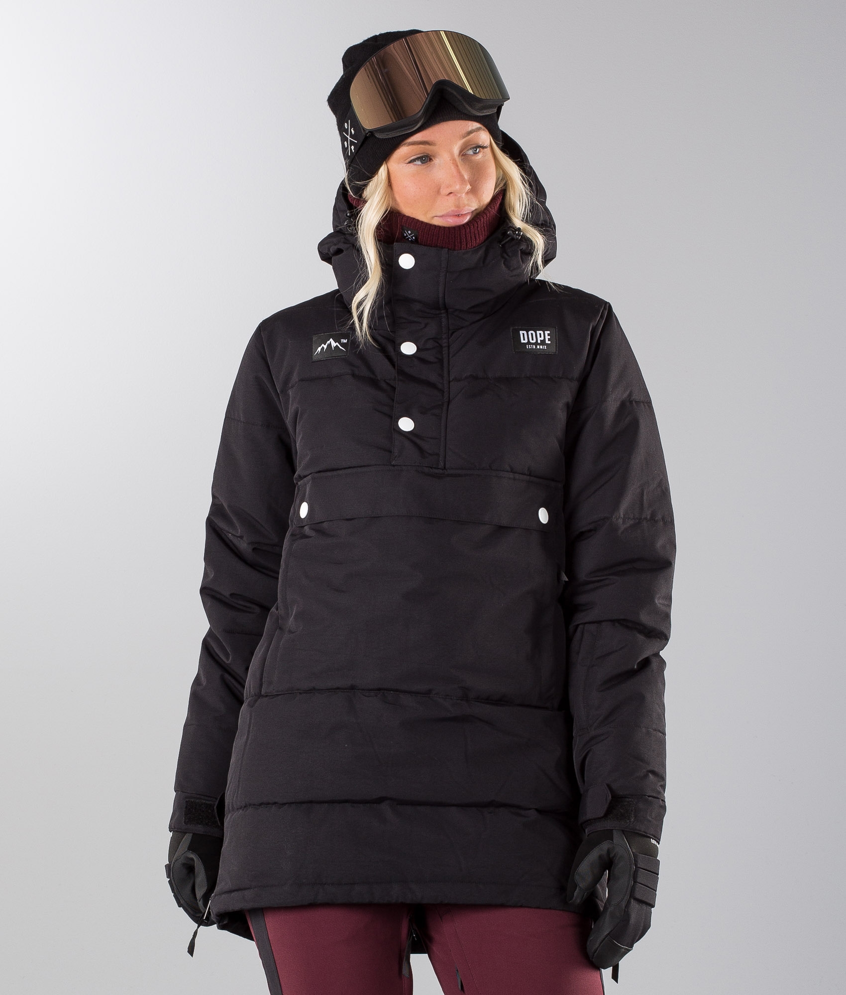 Dope Puffer W Snowboardjacka Black Dope Puffer W Snowboardjacka Black
