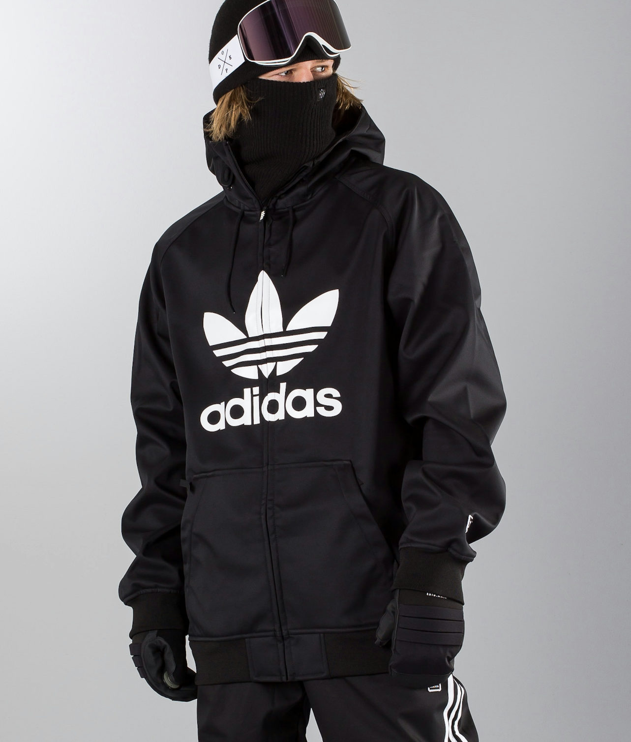Adidas Snowboarding Greeley Snowboard Jacket Black/White - Ridestore.com