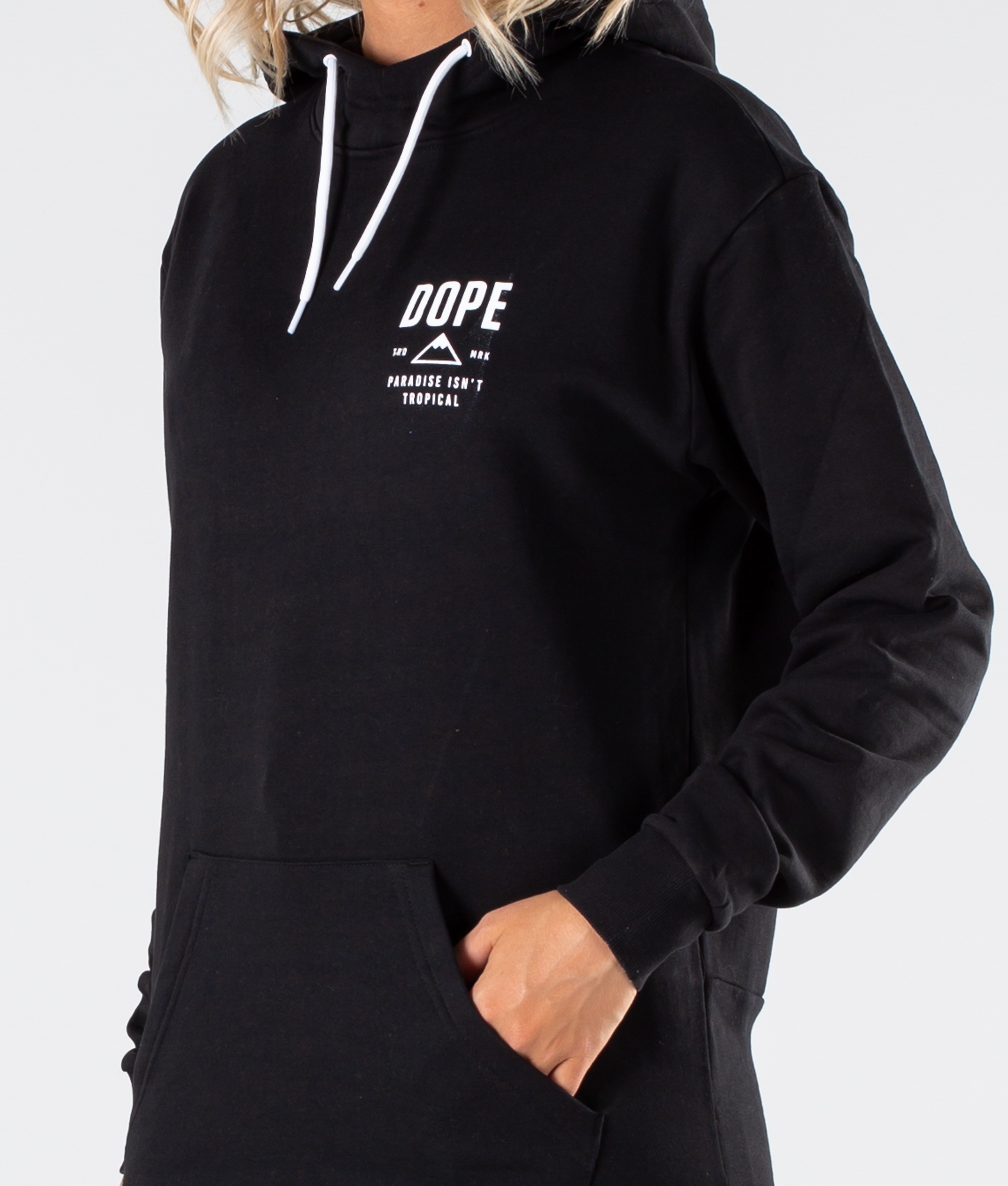 Dope Taille Stacked Hoodie Black Dope Taille Stacked Hoodie Black