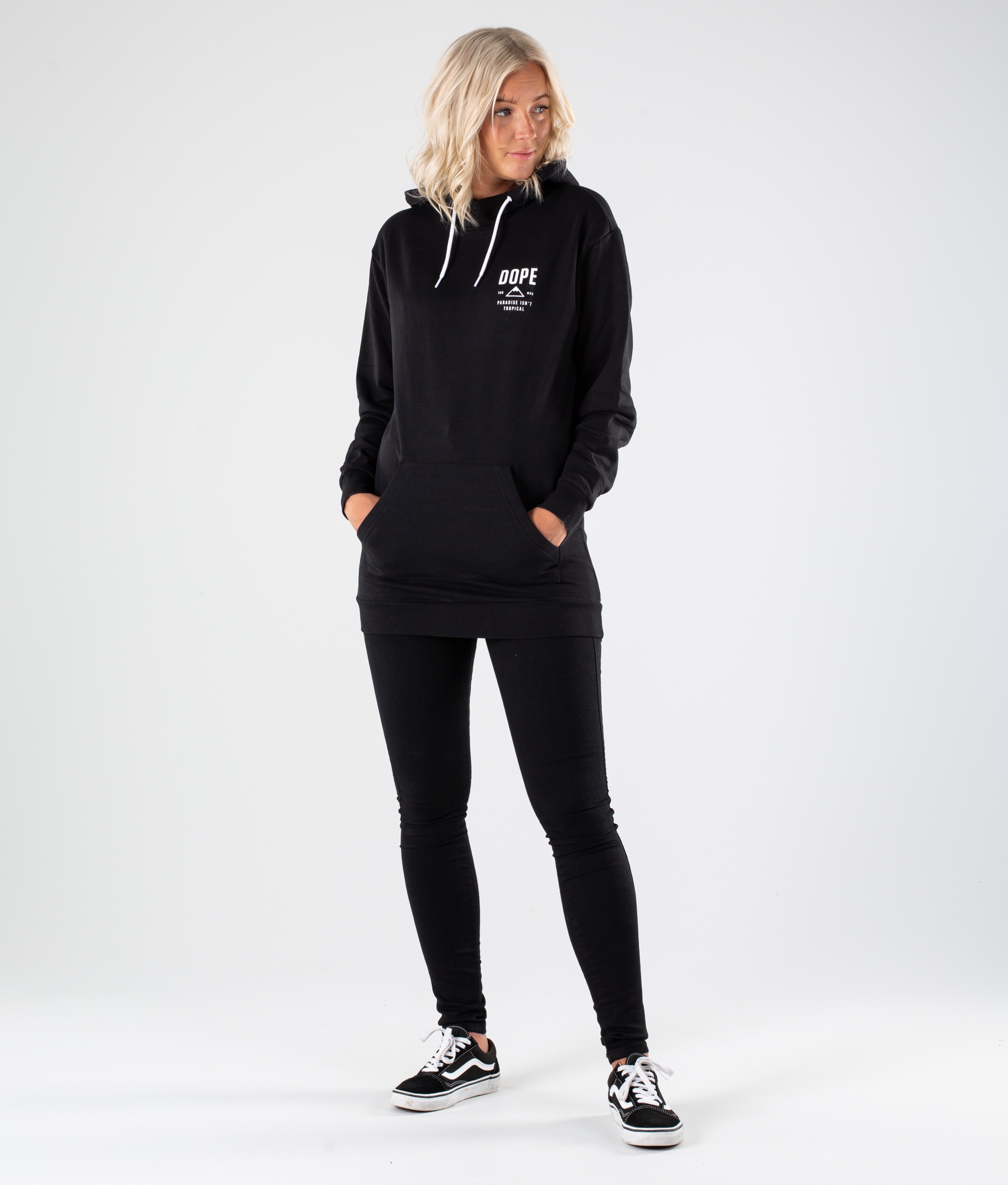 Dope Taille Stacked Hoodie Black Dope Taille Stacked Hoodie Black