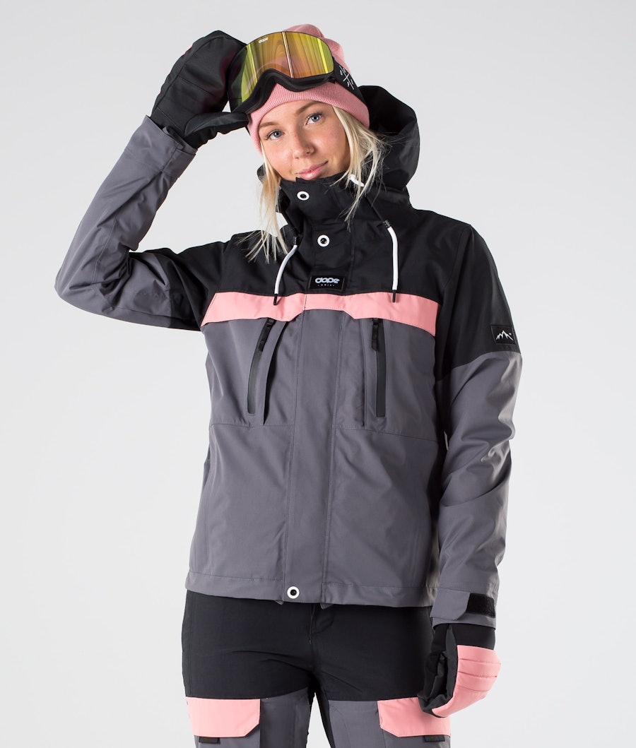 Dope Lunar W Snowboard Jacket Black Pink Pearl