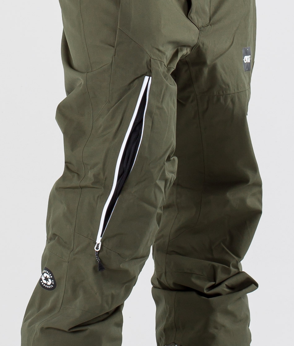 dark green snow pants