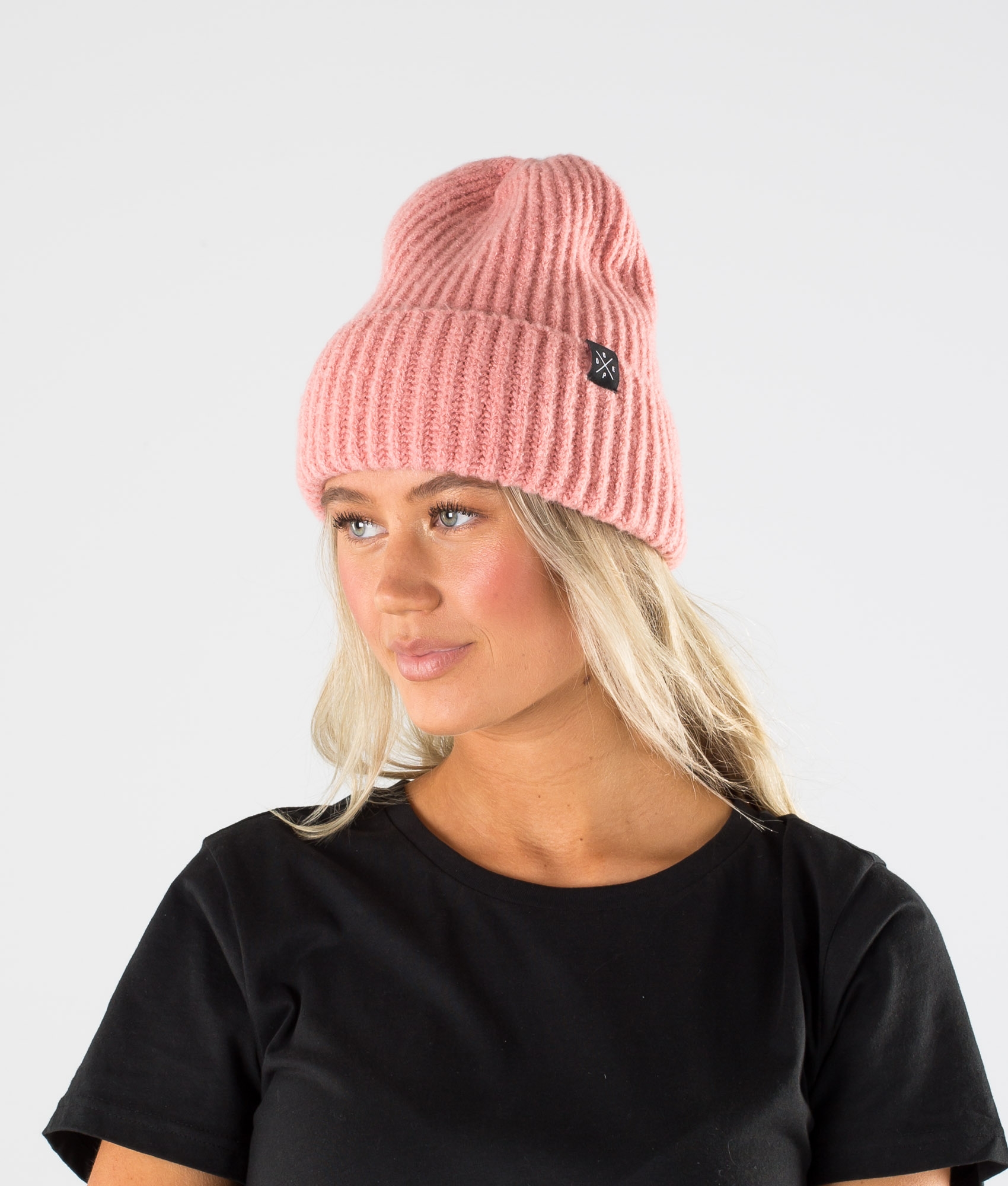 pink chunky beanie