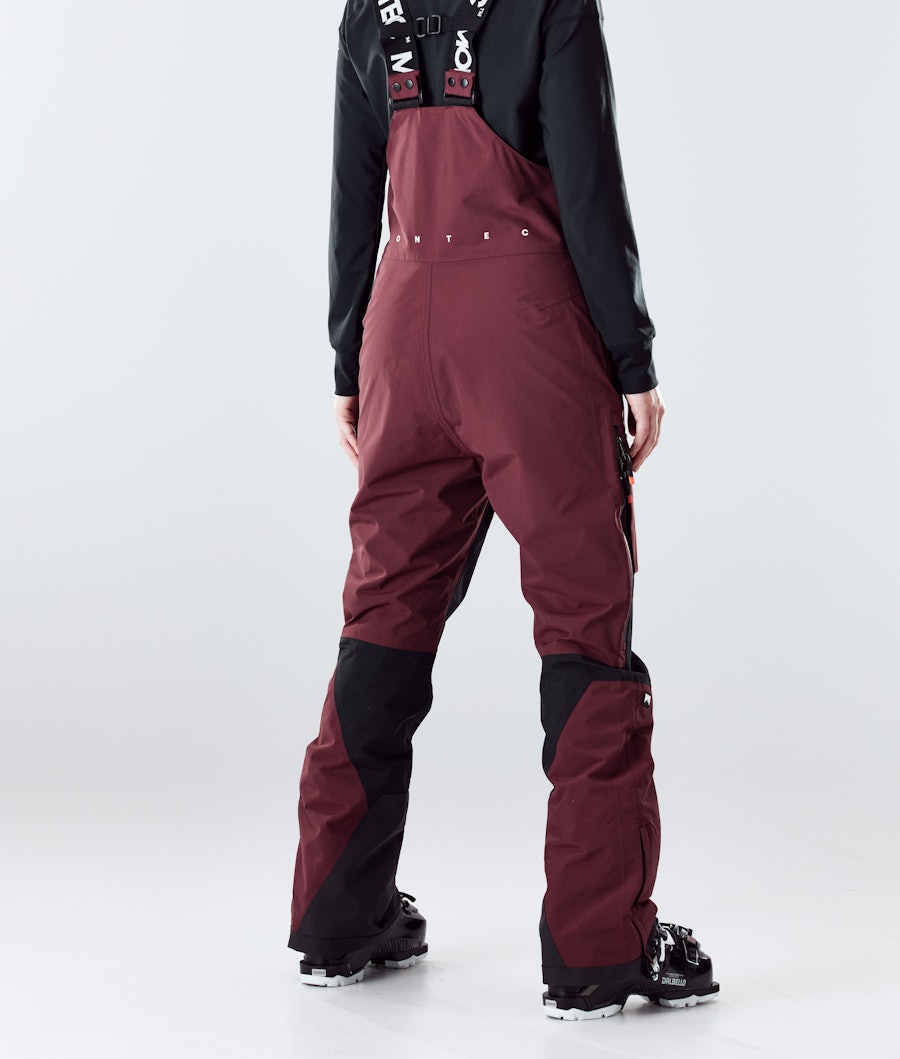 Fawk W Ski Pants Burgundy/Black | Montecwear.com