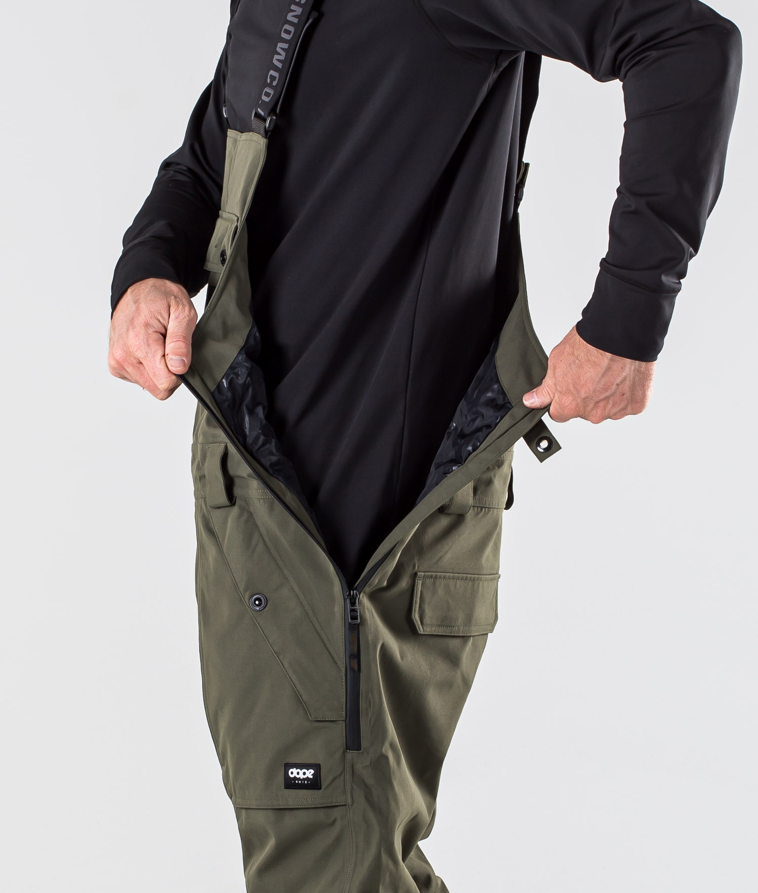 olive ski pants