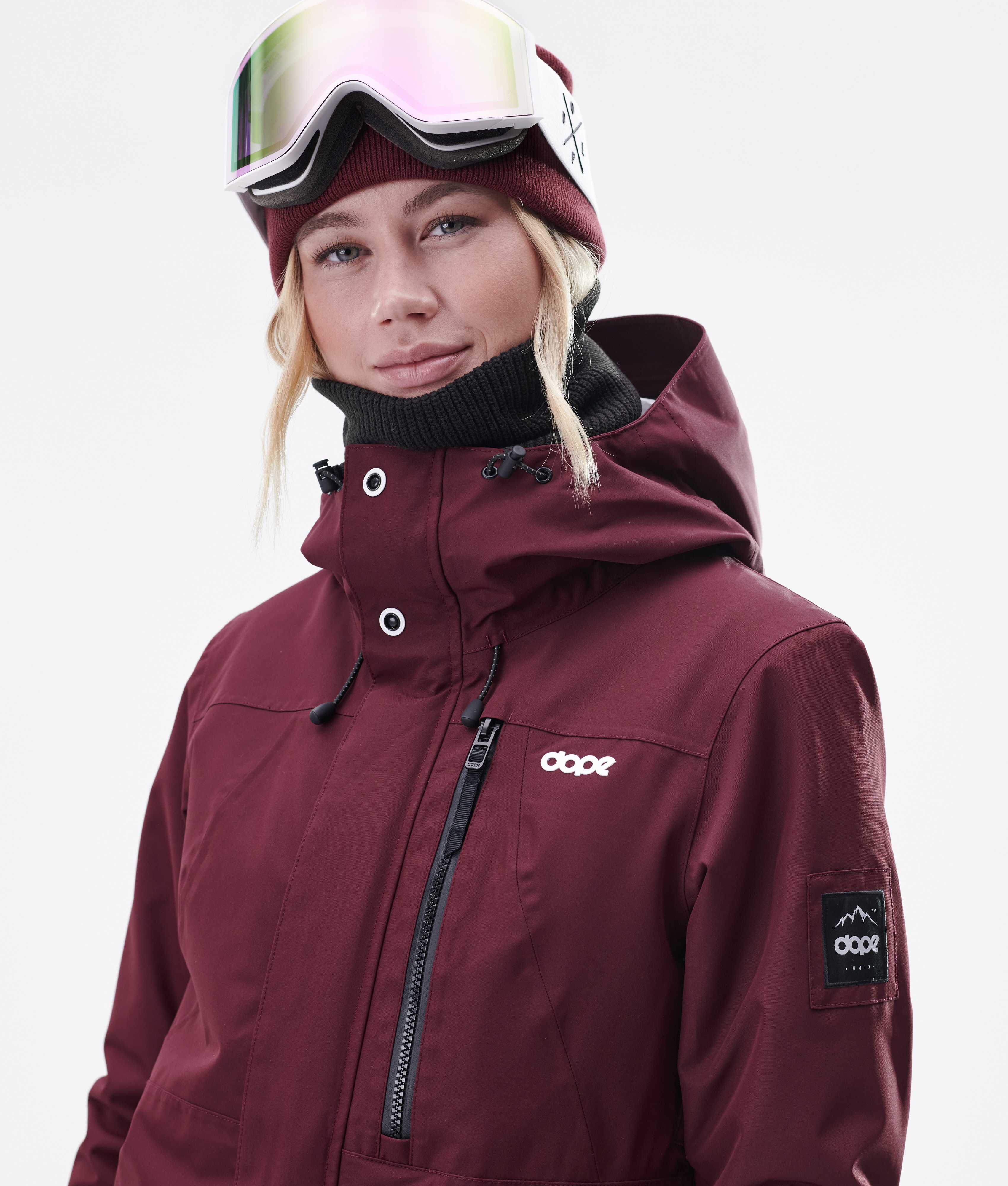 Dope Divine W Women's Ski Jacket Burgundy
