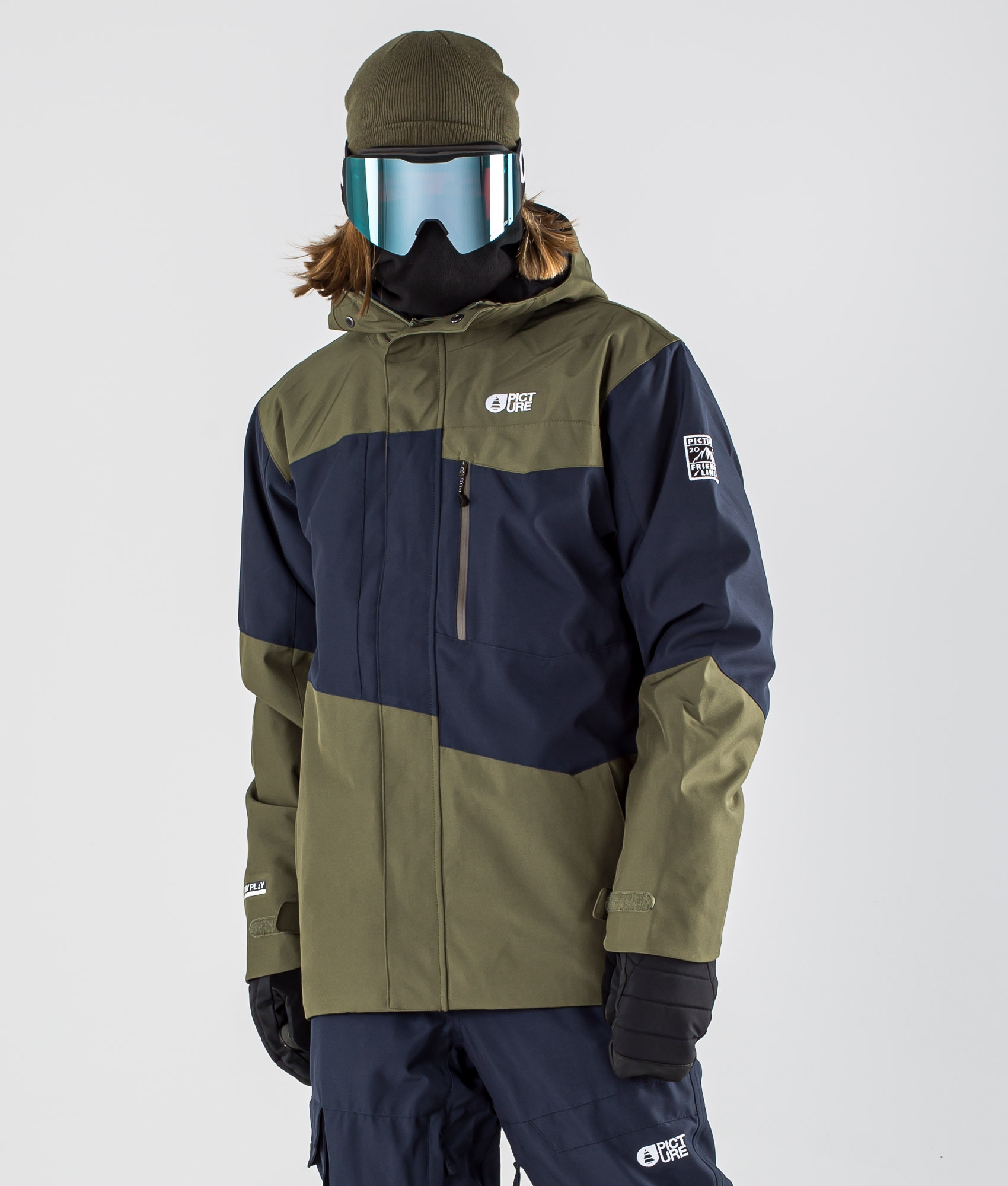 army green ski jacket