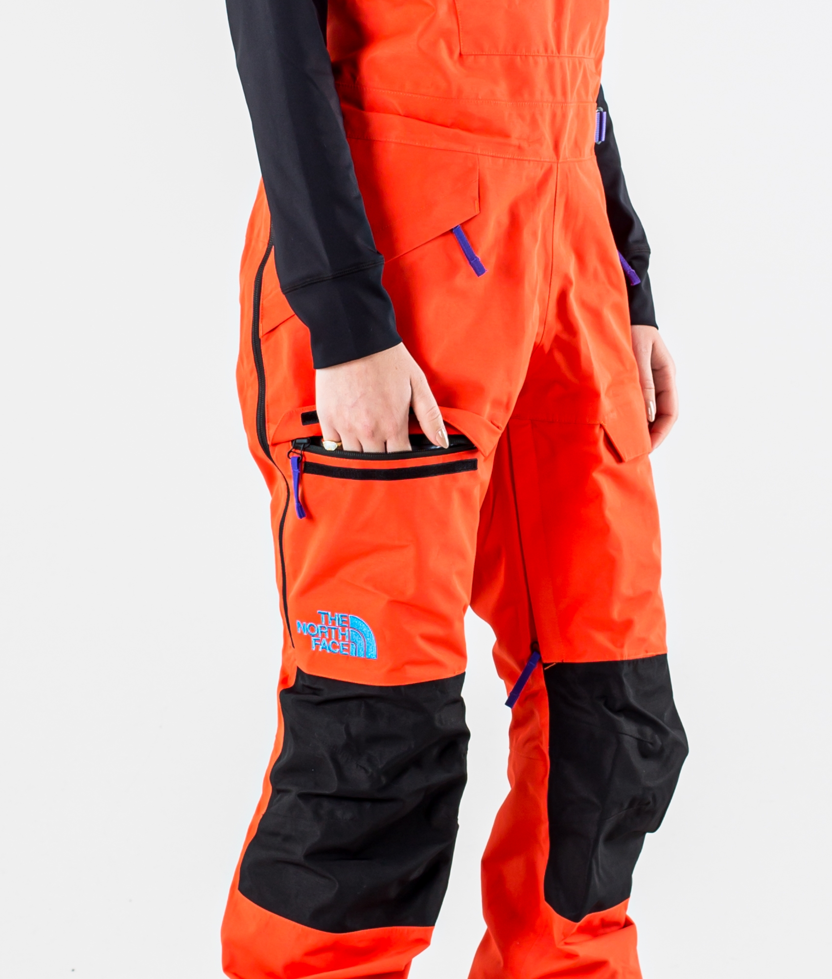 orange north face ski pants