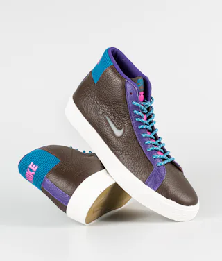 Nike Zoom Blazer Mid Premium Shoes Baroque Brown White Green Abyss Ridestore Com