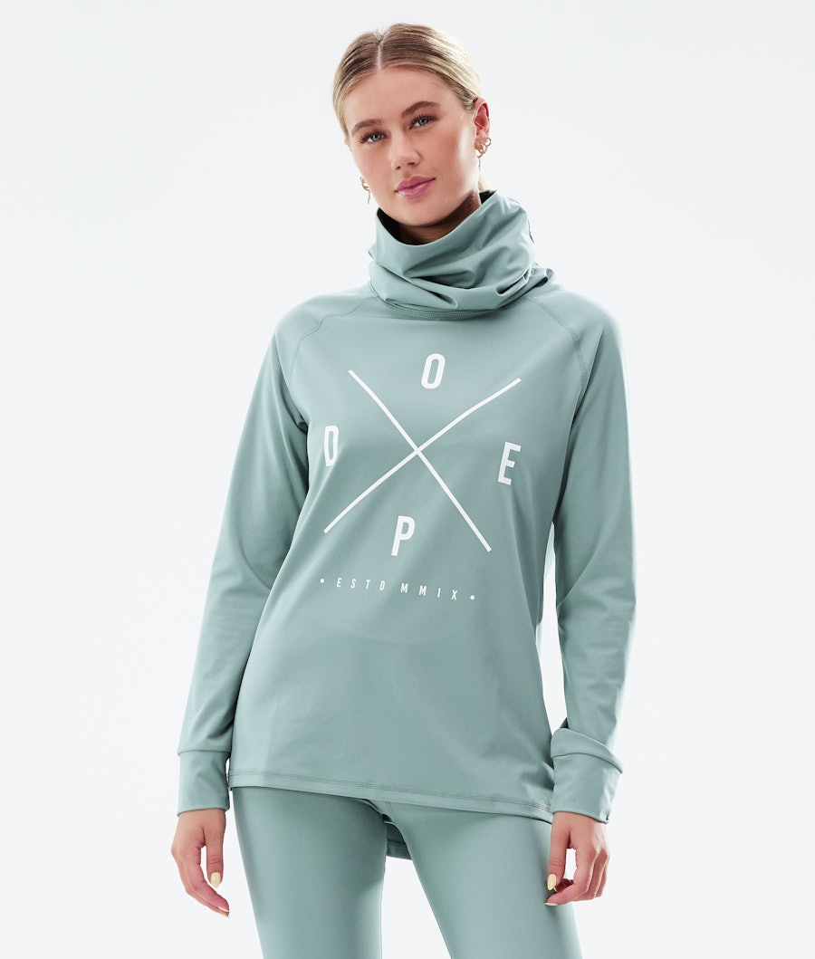 Dope Snuggle 2X-UP W Superundertøy overdel Faded Green