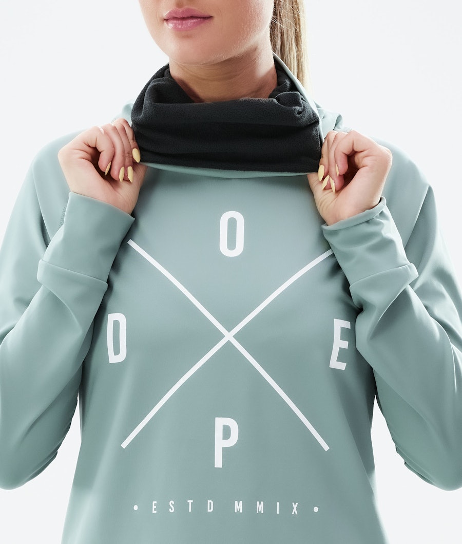 Dope Snuggle 2X-UP W Women's Base Layer Top Faded Green