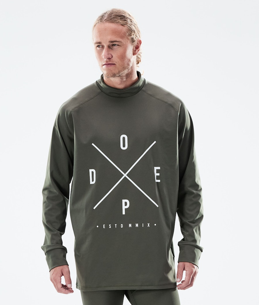 Dope Snuggle 2X-UP Base Layer Top Olive Green