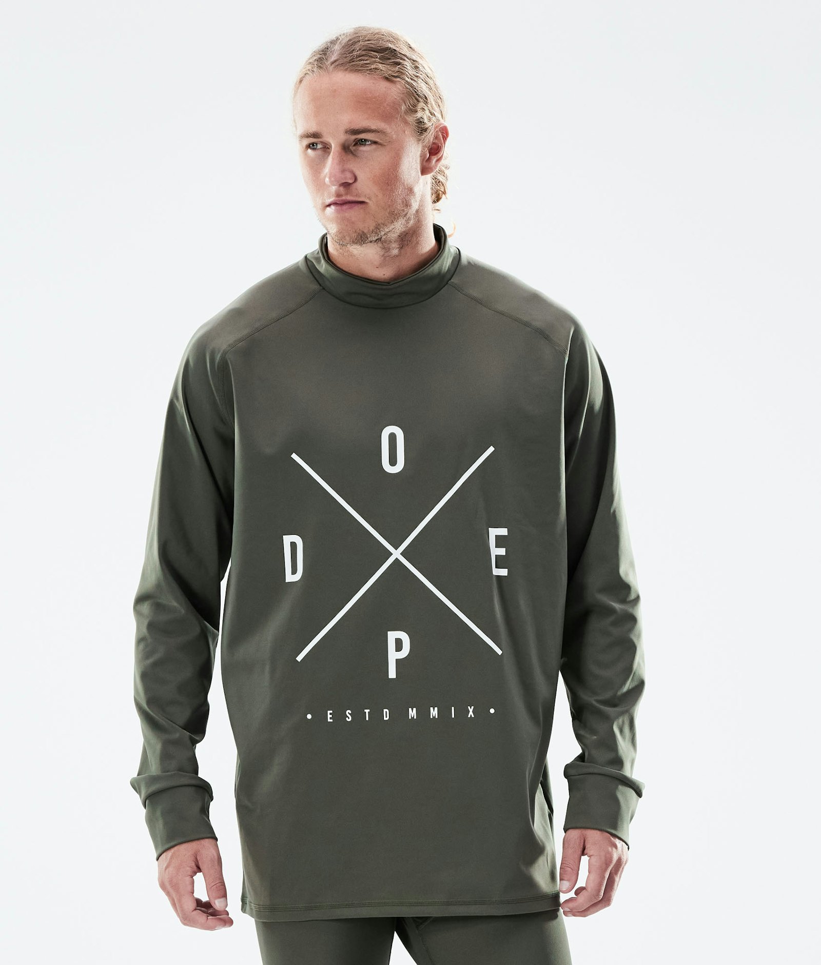 Dope Snuggle Tee-shirt thermique Homme 2X-Up Olive Green