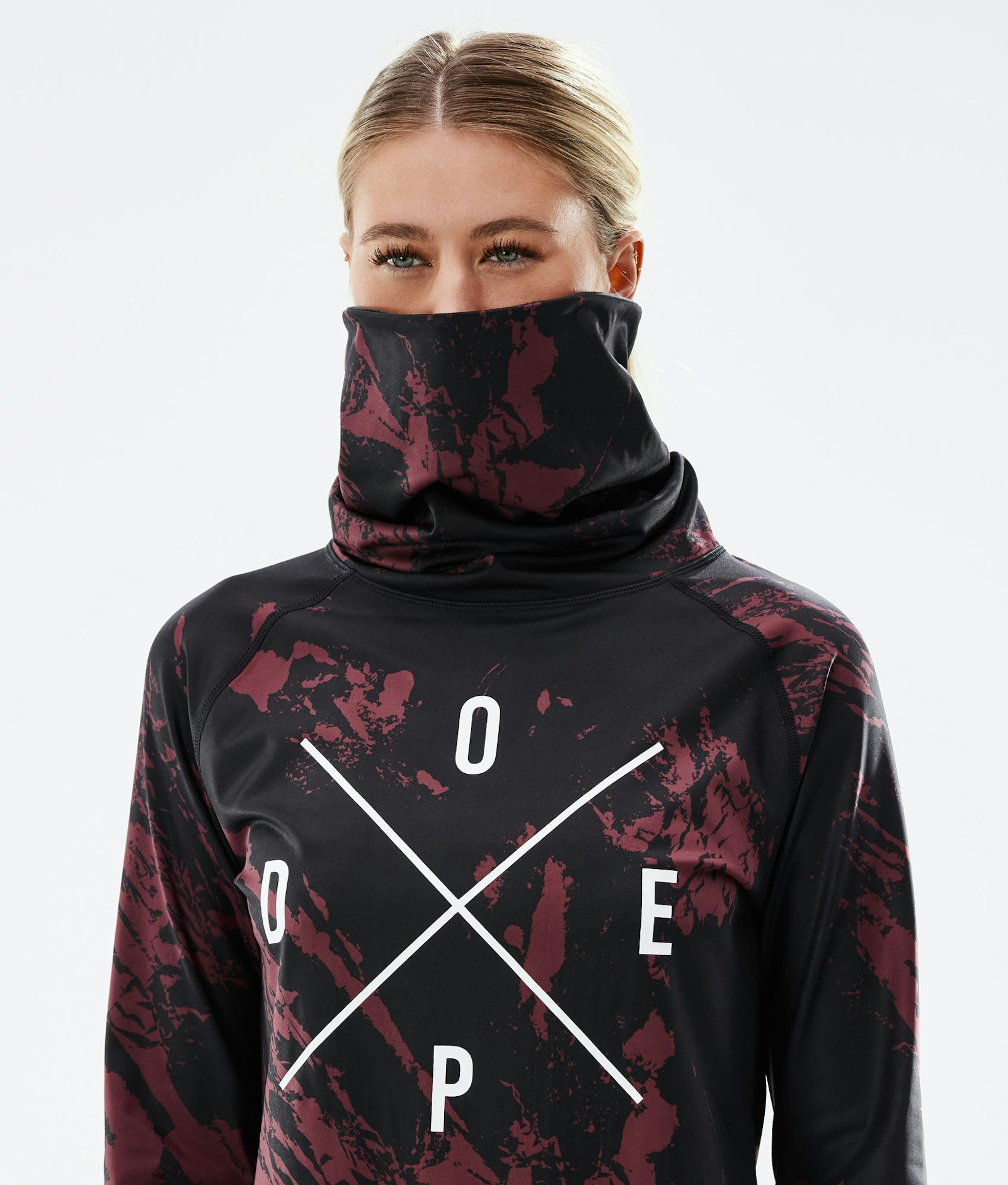 Dope Snuggle W Base Layer Top Women 2X-Up Paint Burgundy