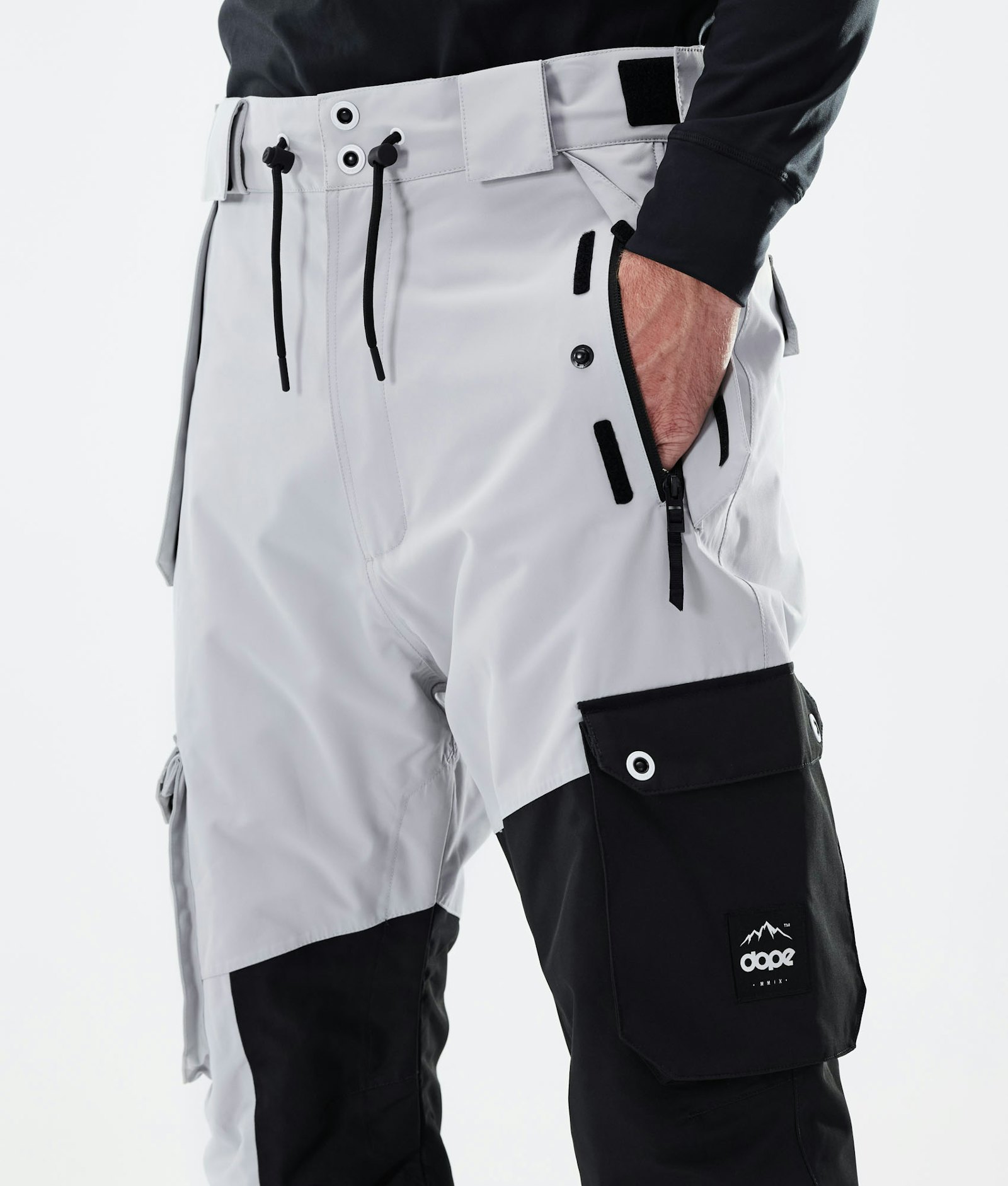 Dope Adept 2021 Pantalon de Ski Homme Light Grey/Black