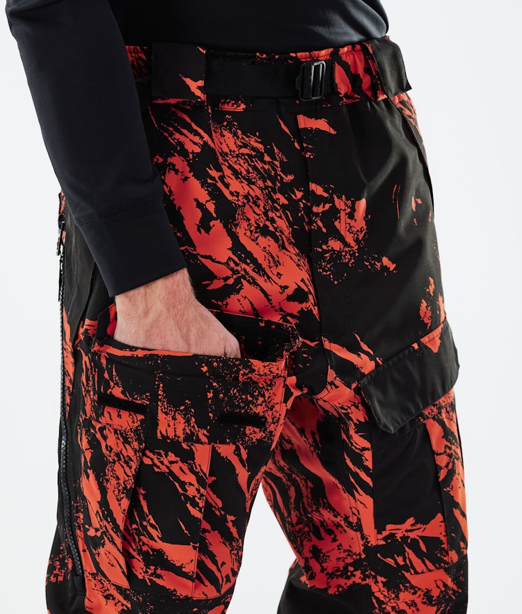 Dope Antek 2021 Pantalon de Snowboard Homme Paint Orange, Image 5 sur 6