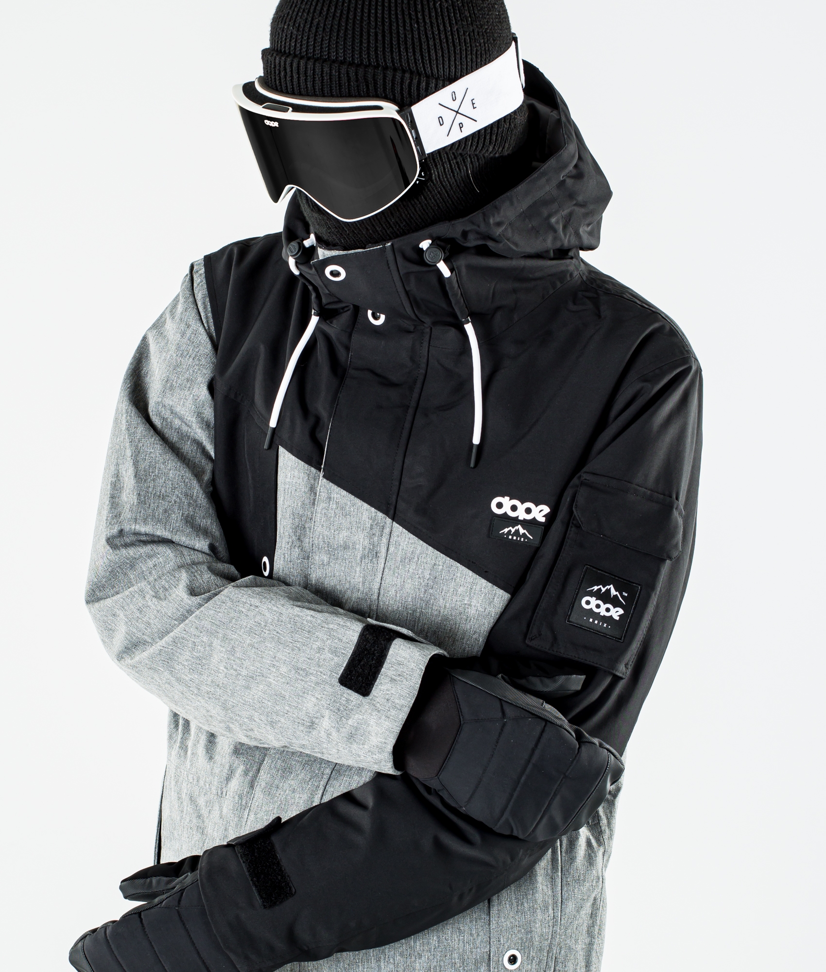 Dope Adept Ski Jacket Black/Grey Melange