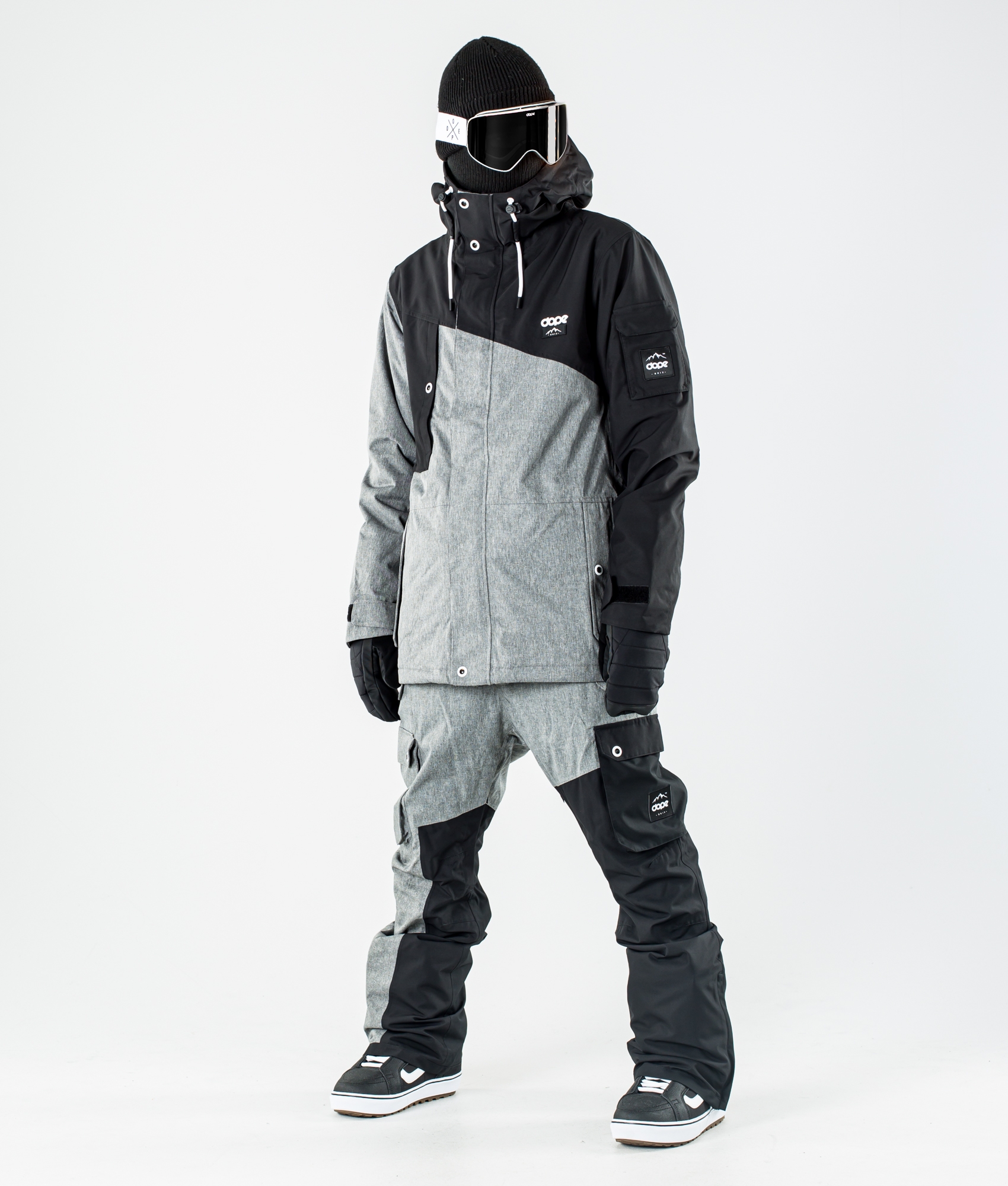 Dope Adept Snowboard Jacket Black/Grey Melange
