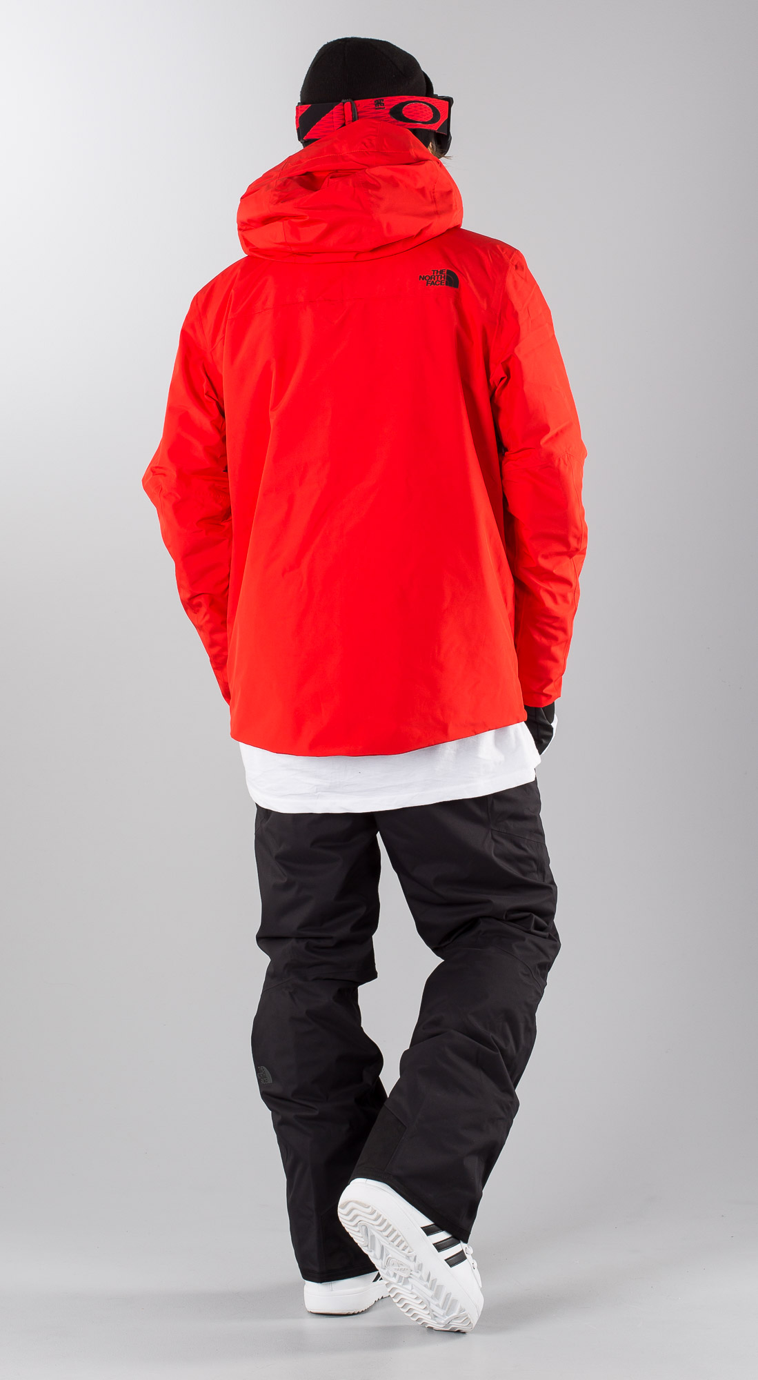 north face descendit red