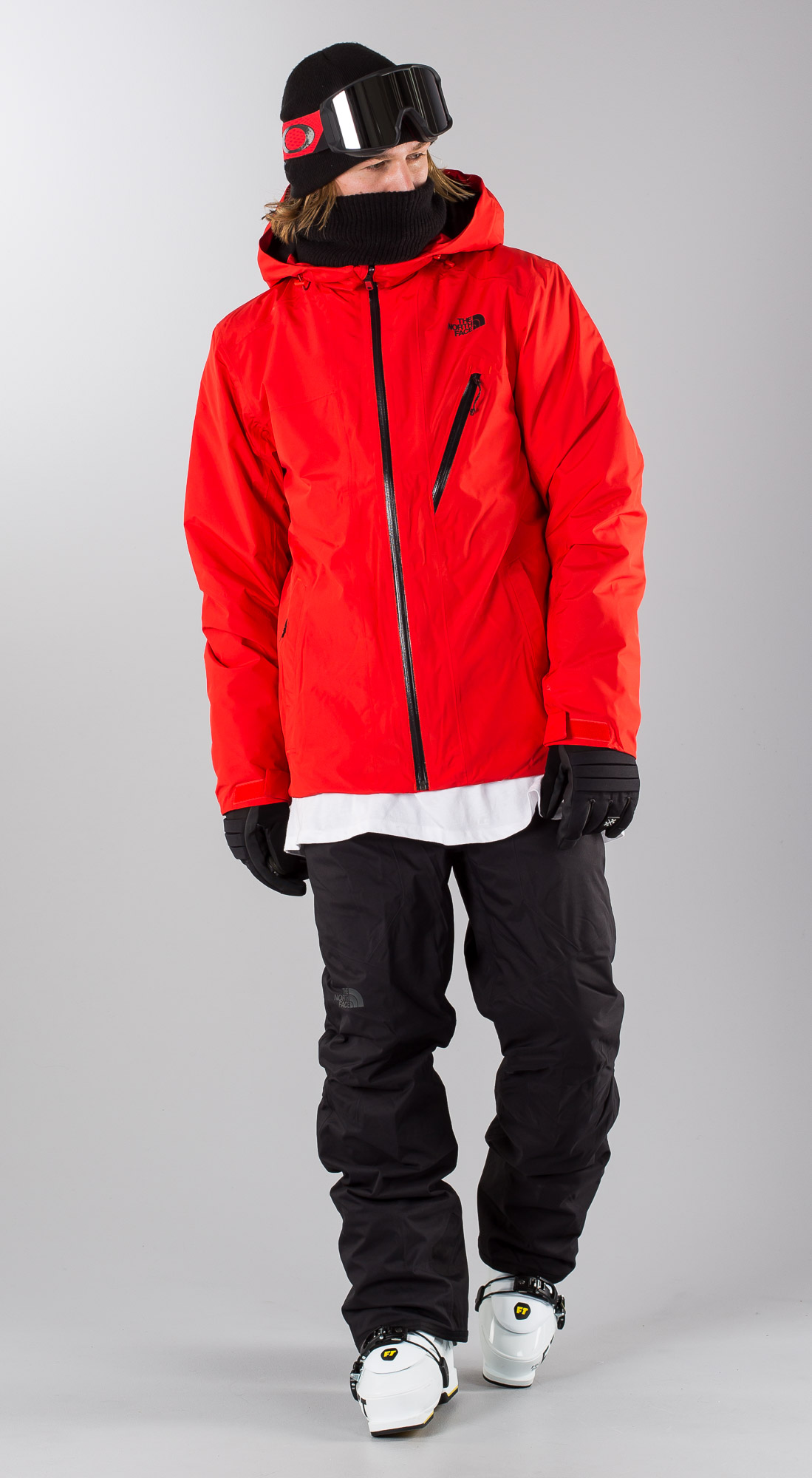 north face red ski jacket