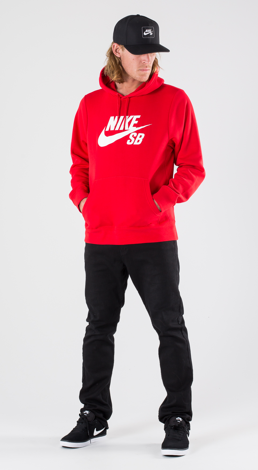 red and white nike outfit
