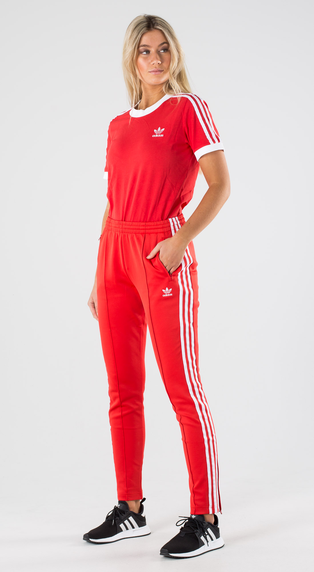 adidas red outfit
