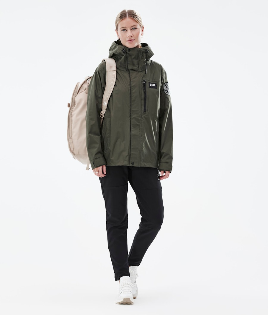 Blizzard Light W Full Zip Outdoor Outfit Dame Olive Green/Black