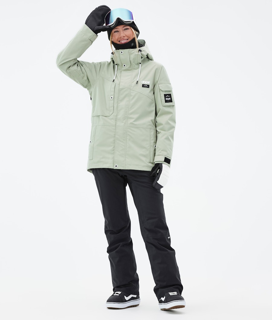 Adept W Snowboard Outfit Dames Soft Green/Black