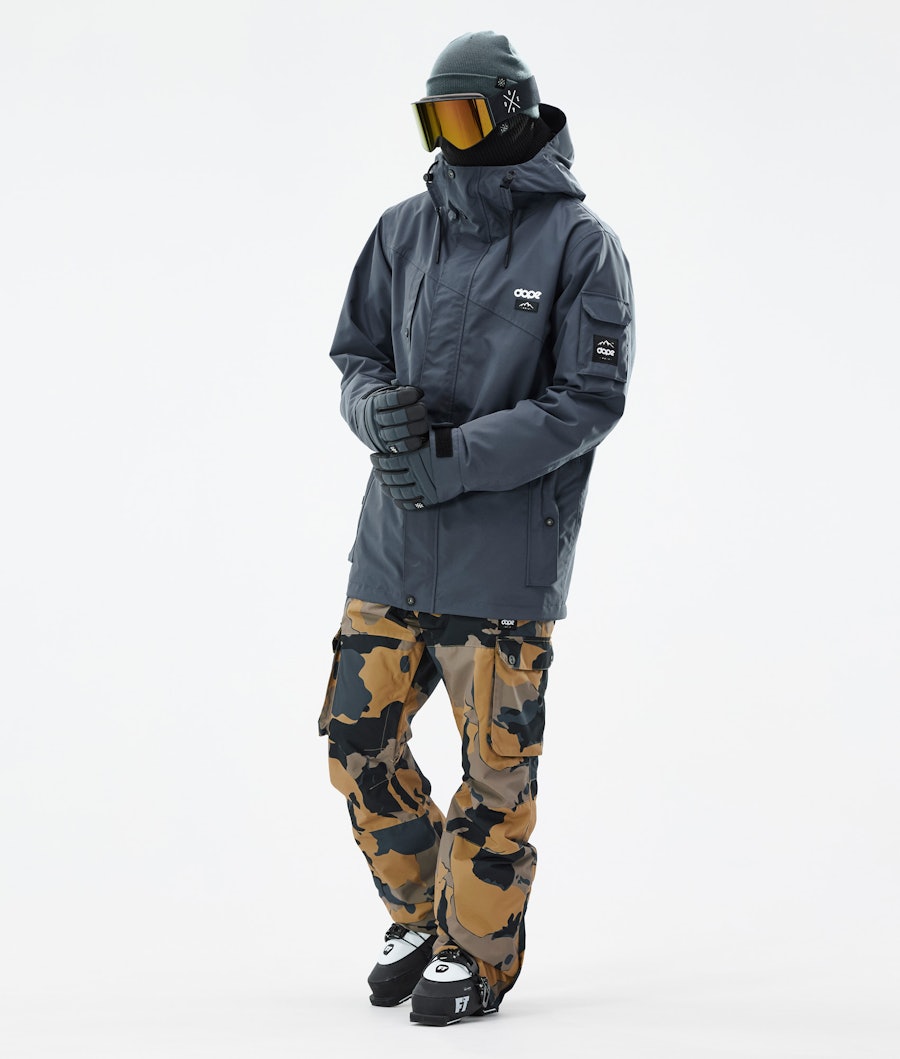 Adept Ski Outfit Men Metal Blue/Walnut Camo