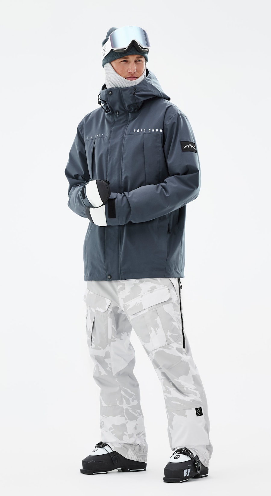 Ranger Ski Outfit Men Metal Blue/Grey Camo