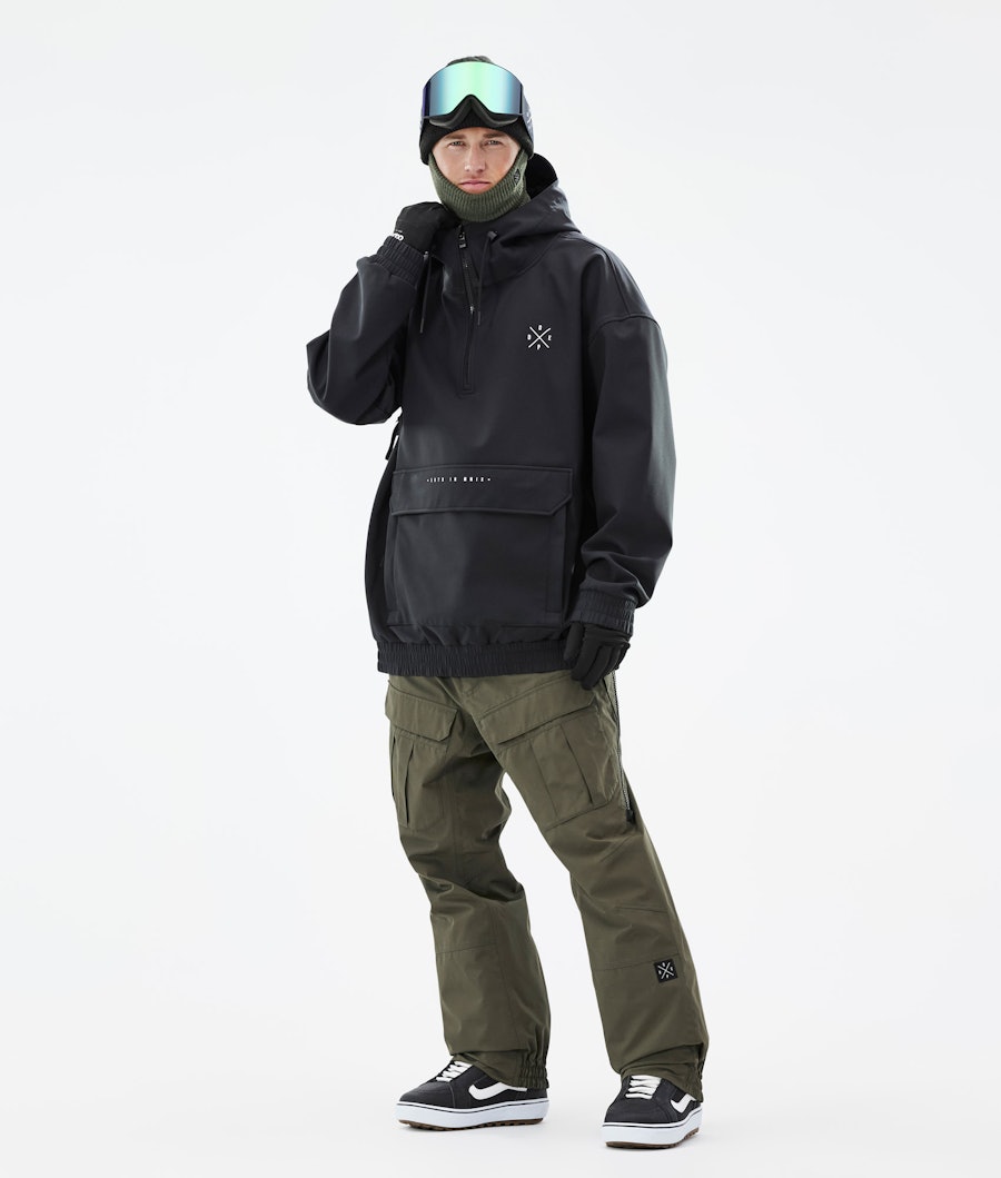 Cyclone Snowboard Outfit Heren Black/Olive Green