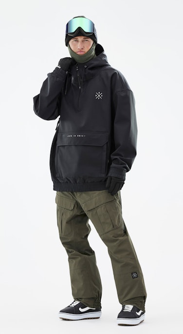 Cyclone Snowboard Outfit Men Black/Olive Green