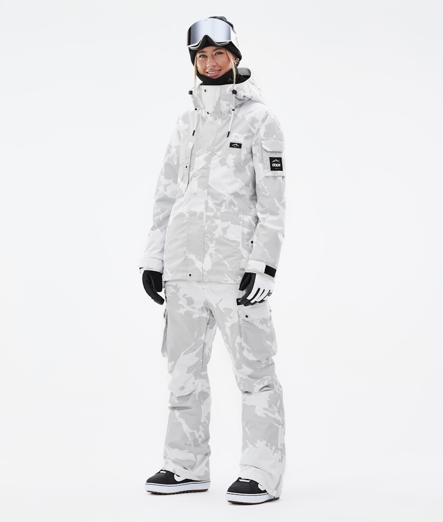 Adept W Snowboard Outfit Dames Grey Camo