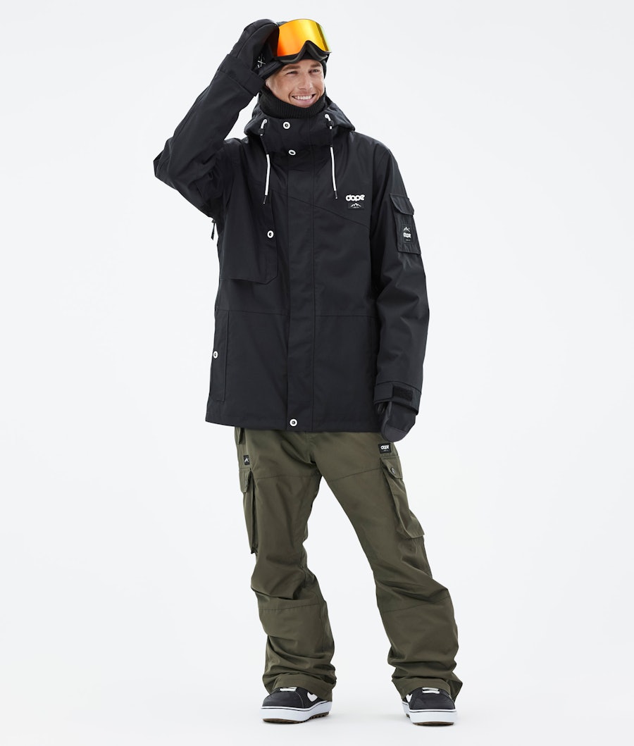 Adept Outfit Snowboardowy Mężczyźni Black/Olive Green