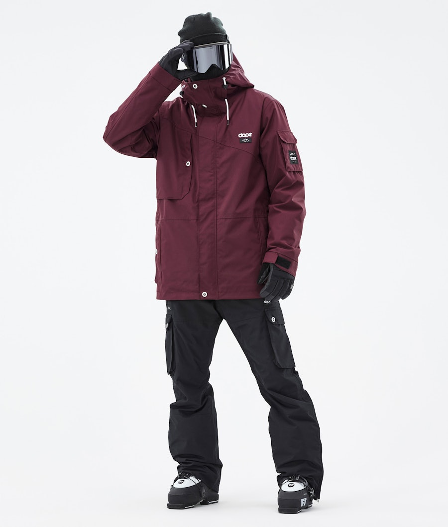 Adept Ski Outfit Herren Burgundy/Black