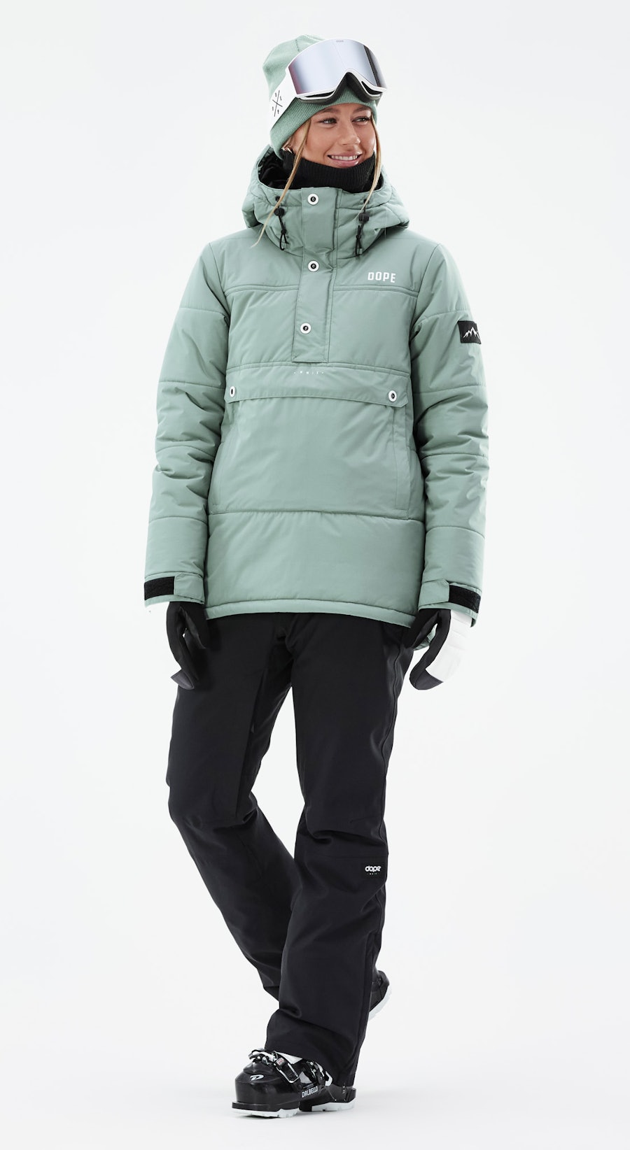 Puffer W Outfit Ski Femme Faded Green/Black