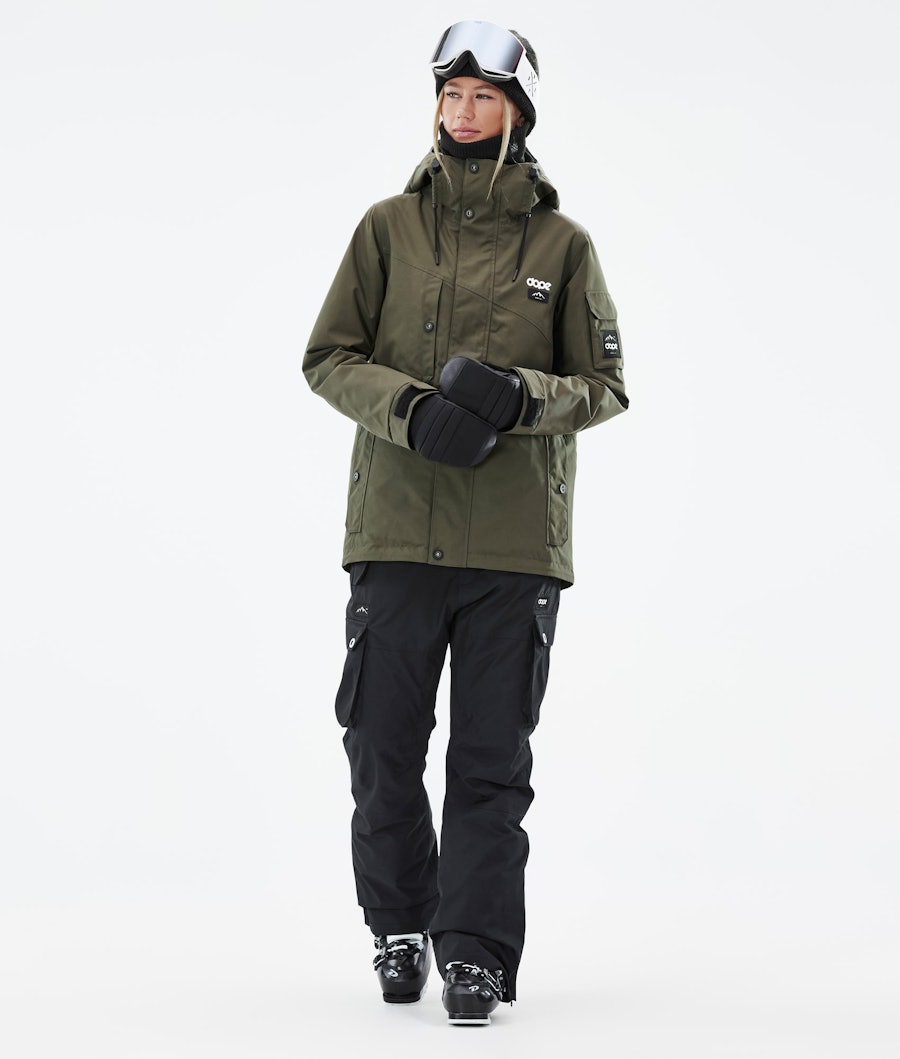 Adept W Ski Outfit Dames Olive Green/Black