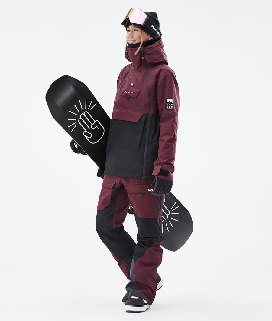 Doom W Snowboard Outfit Dames Burgundy/Black