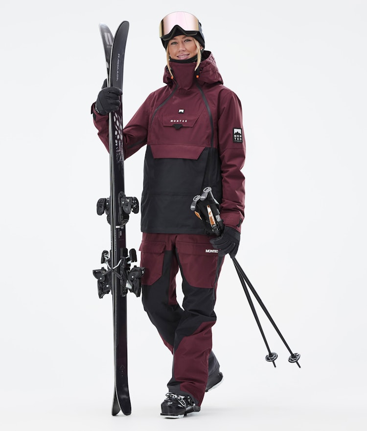 Doom W Ski Outfit Dame Burgundy/Black