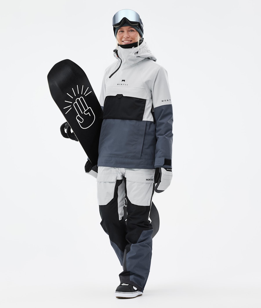 Dune W Snowboard Outfit Women Light Grey/Black/Metal Blue
