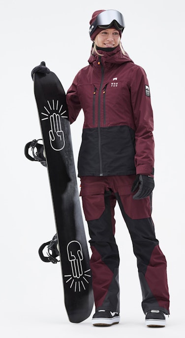 Moss W Snowboard Outfit Dames Burgundy/Black