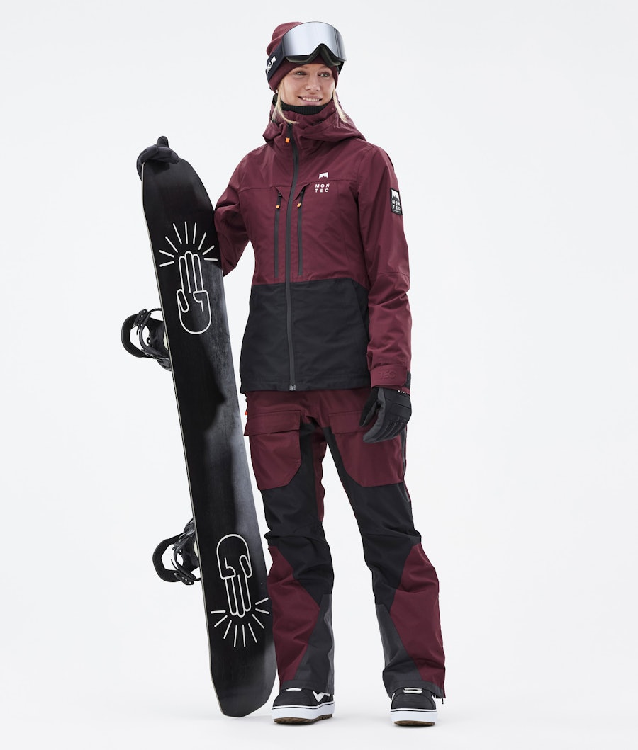 Moss W Snowboardoutfit Dame Burgundy/Black