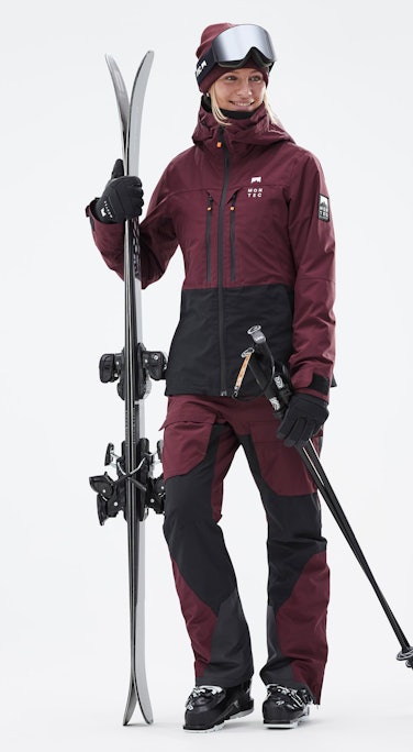 Moss W Ski Outfit Women Burgundy/Black