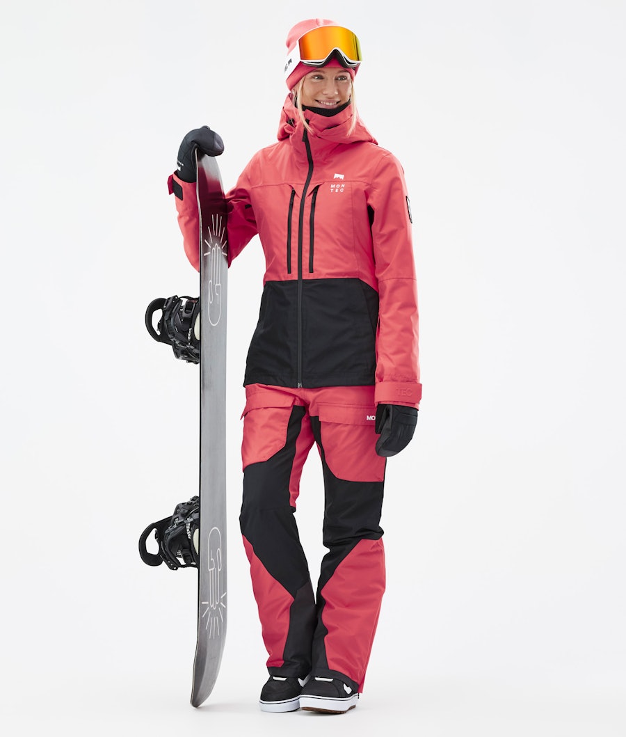 Moss W Snowboardoutfit Dame Coral/Black