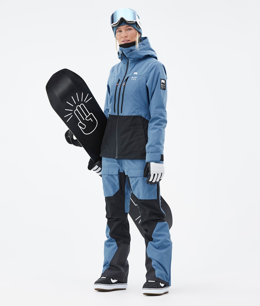 Moss W Snowboard Outfit Dames Blue Steel/Black