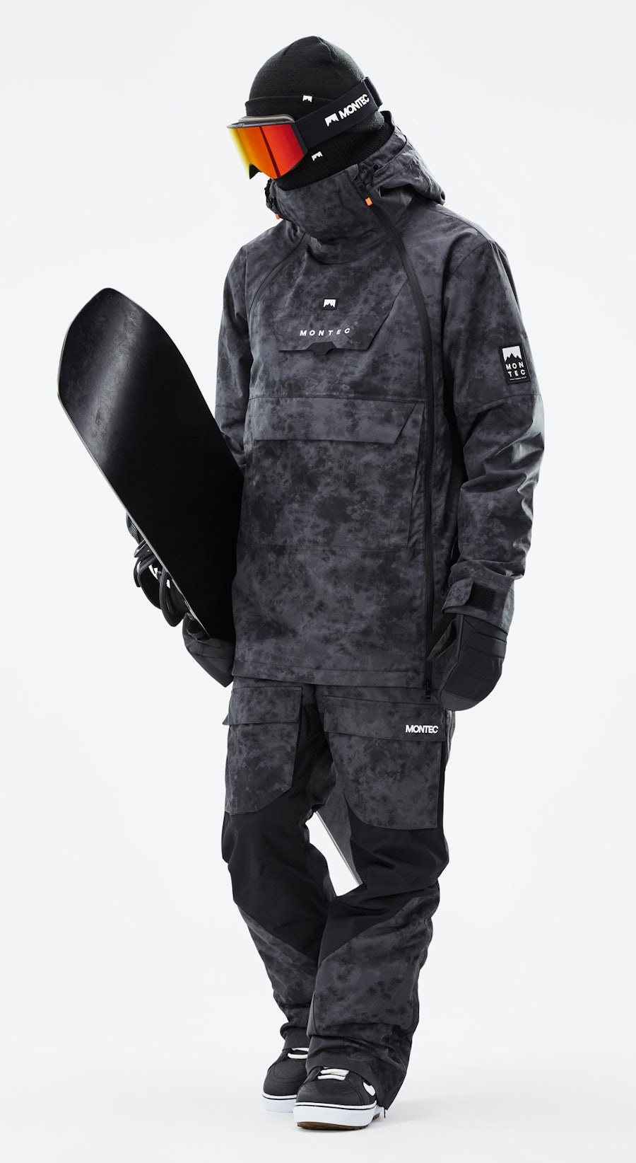 Doom Snowboard Outfit Men Black Tiedye