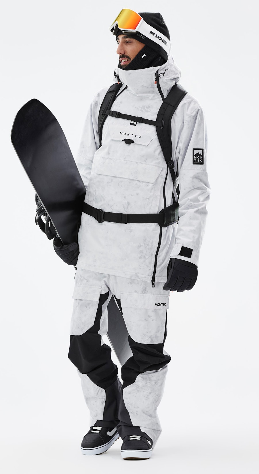 Doom Snowboardoutfit Herre White Tiedye